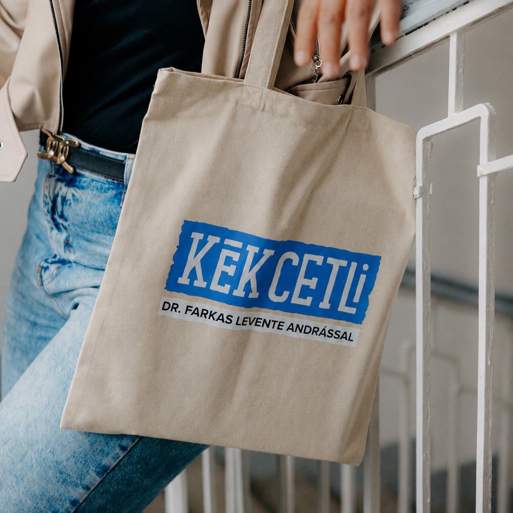 Kék Cetli vászontáska - Image 3