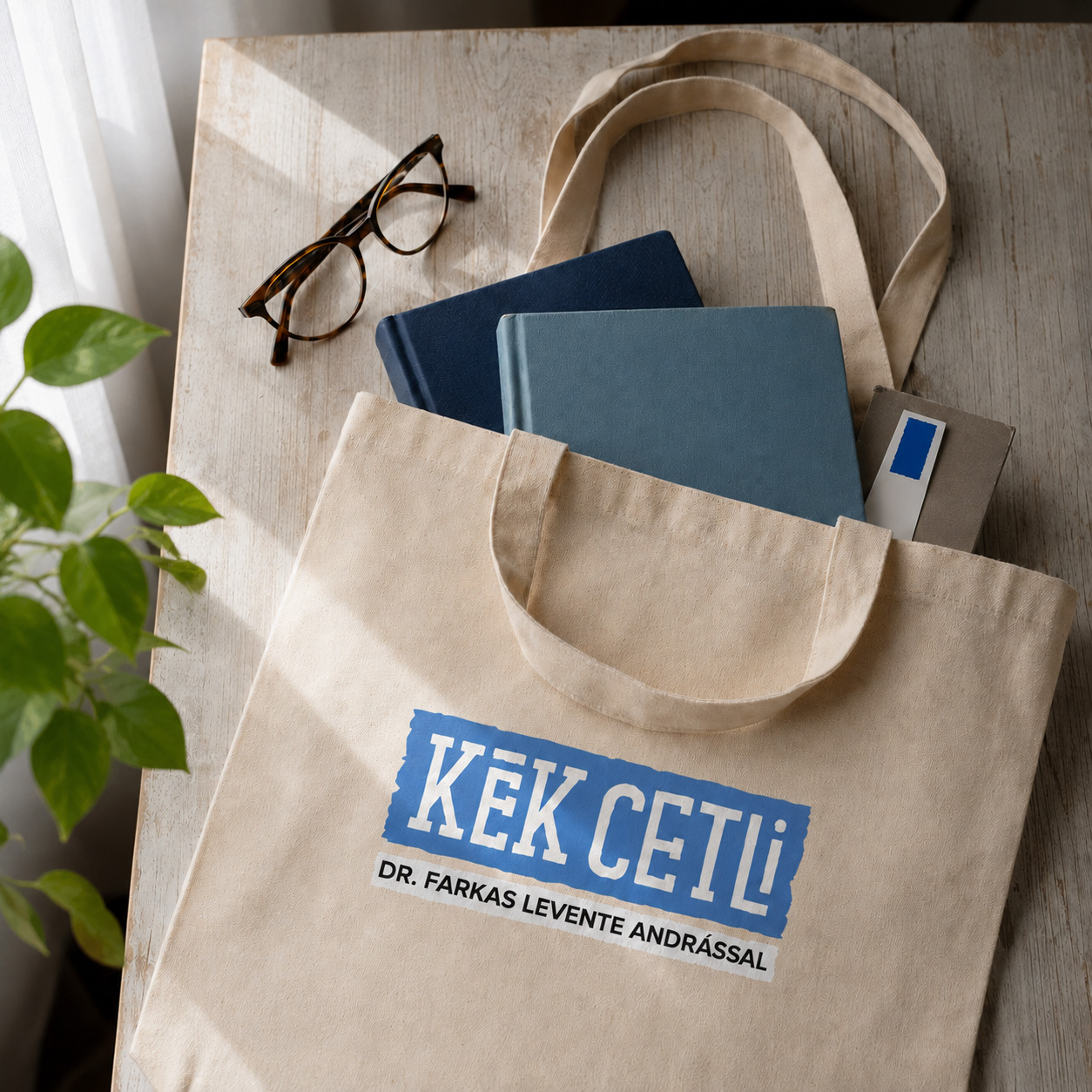 Kék Cetli vászontáska - Image 4